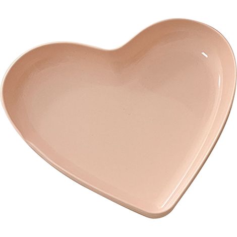Plateau de service forme coeur assiette plastique facile à nettoyer polyvalent vaisselle cuisine pour fête réunion mariage 1 plateau (1/5)