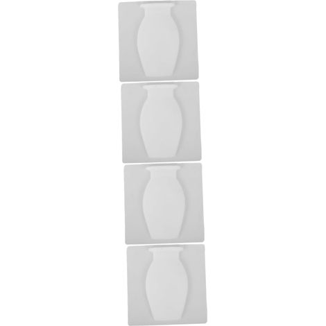 4 Pièces Vase Mural Vases Autocollants Vase à Fleur De Réfrigérateur Jardinière Hydroponique Jardinière Murale Petit Vase Pot De Fleur Pliable Vase Adhésif Blanche Gel De Silice (1/5)
