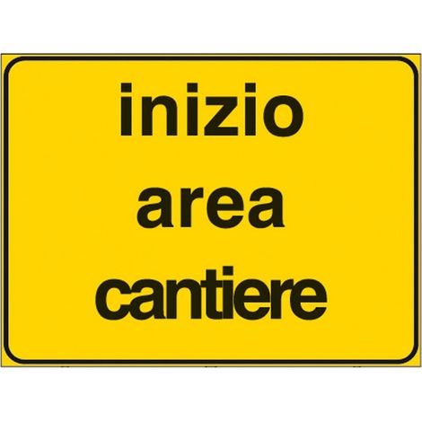 Segnale Inizio Area Cantiere Figura 2107 cm. 60X40