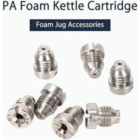 Buse Inox - 10 Pièces - Pour Canon À Mousse Nettoyeur Haute Pression - Compatible Tuyau Arrosage Et Outils Nettoyage - Diamètre Orifice 0,9 À 1,5 Mm (1/4)