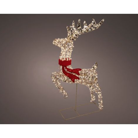 Renna decorativa 720 LED, altezza 100 cm, colore oro e luce bianco caldo. (1/3)