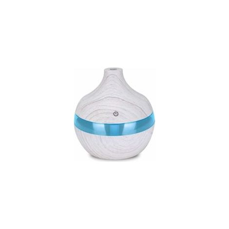 Humidificateur USB 300 ml, diffuseur d'arômes électrique, humidificateur en bois, brumisateur d'huiles essentielles pour la maison et la voiture, mini humidificateur rafraîchissant (Couleur : Jaune) B (1/5)