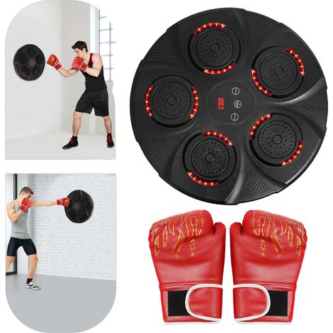 Machine à boxe musicale, diamètre de 43 cm, 9 vitesses, chargement Type-C, batterie de 2000 mAh, poids de 2,85 kg (1/5)
