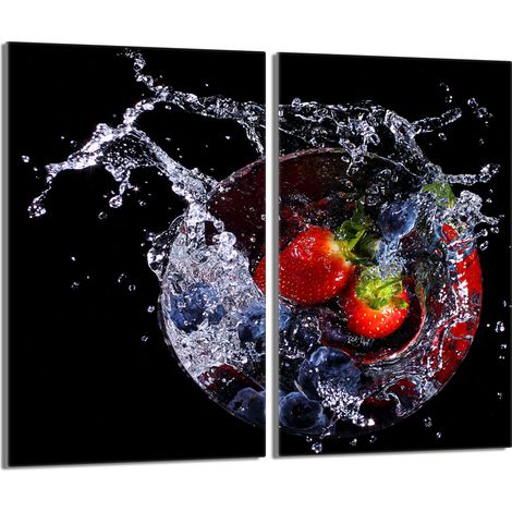 protège-plaque de cuisson en verre 2x30x52 Fraises (1/5)