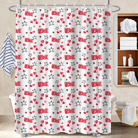 Rideau de bain en polyester 180x180 pratique cache baignoire pour votre chalet à la montagne (1/5)