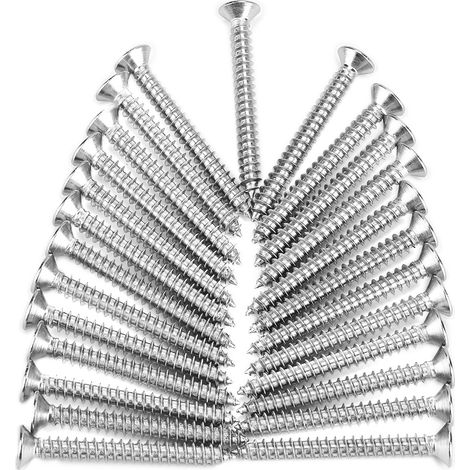 Lot de 200 vis à tête cruciforme M4 en acier inoxydable à tête plate (1/5)