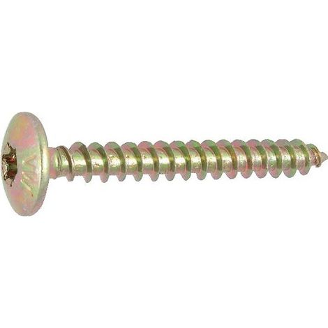 Vis de penture empreinte Torx acier zingué bichromaté entièrement filetées, diamètre 6 mm, longueur 45 mm, boîte de 200 vis - VISWOOD