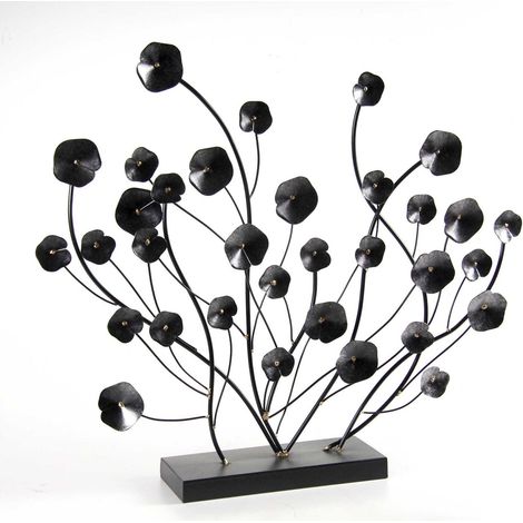 Decorazione soprammobile in metallo nero cm 23 x 12 x 63 h (1/2)