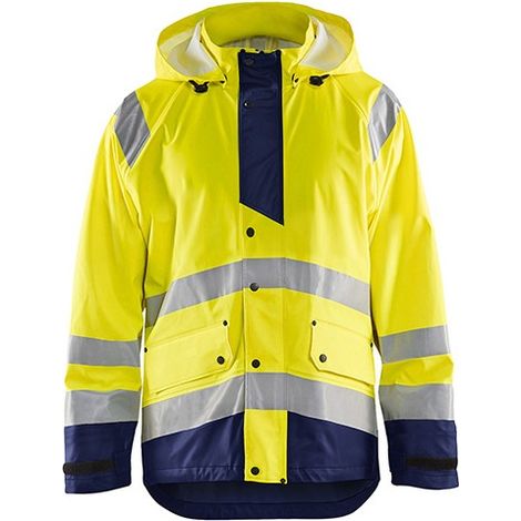 Veste de pluie haute visibilité niveau 3 4327 - Jaune fluo/Marine M (1/2)