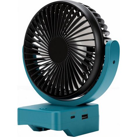 Ventilatore cordless Parkside TEAM da 20 V con motore brushless – porte USB A e C, ideale per campeggio, officine o cantieri edili. (1/5)
