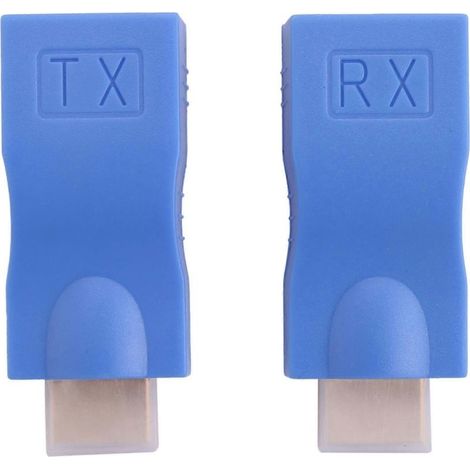 Un prolongateur de réseau LAN RJ45 compatible HDMI avec émetteur et récepteur, prenant en charge les câbles Ethernet Cat5e et CAT6, version V1.4, 30 mètres de long, et compatible avec la TVHD 4K et 10 (1/5)