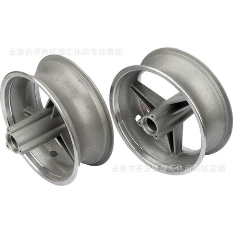 Mini motorcycle parts, two-stroke 47-49cc sports bike, front 90/65-6.5, rear 110/50-6 wheels and rims. (1/4)