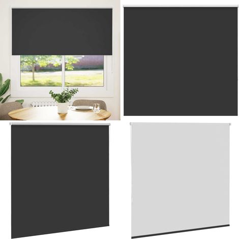 vidaXL Verdunkelungsrollo Schwarz 165x150 cm Stoffbreite 161,6 cm (1/5)