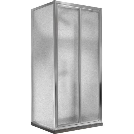 Box Doccia 3 lati 70x75x70 cm 2 Ante Battenti in Cristallo Opaco 4-6mm H198 Fosterberg Maribo Trio (1/3)