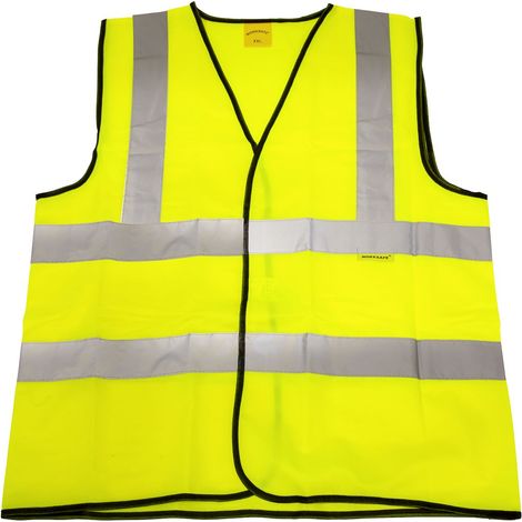 Sealey 9804XXL Worksafe Hi-Vis Yellow Waistcoat - XX-Large