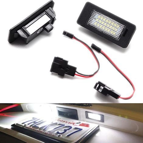 Lot de 2 LED Éclairage plaque immatriculation 6000K Compatible for A4 (1/5)