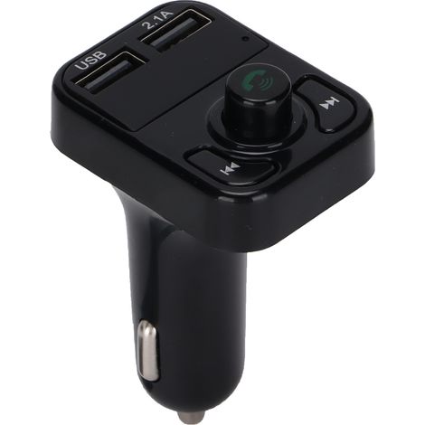Kabelloser Bluetooth 5.0 FM-Transmitter für Auto, Freisprecheinrichtung, MP3-Radio, Ladeadapter mit zwei USB-Anschlüssen für Speicherkarten und USB-Festplatten (1/5)