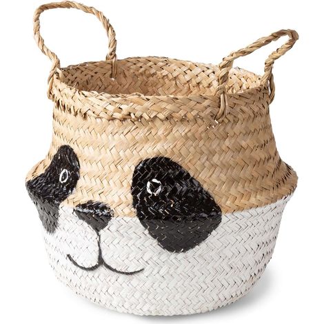 Panier de rangement enfant Belly avec poignées - COMPACTOR - 25 x 25 x H.24 CM - Naturel (1/5)