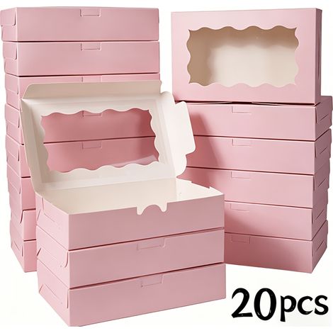 Lot de 20 boîtes cadeaux – boîtes carrées en papier kraft – pour anniversaires, fêtes et emballage de cadeaux. (1/4)