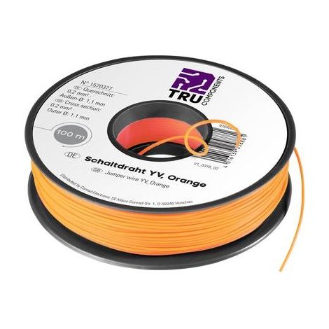 TRU COMPONENTS 1567888 CAVO PER CABLAGGI YV 1 X 0.20 MM² ROSSO 25 M