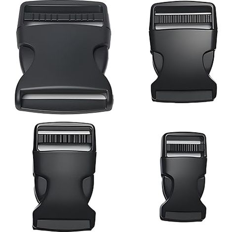Anelli di riparazione per sacchetti di plastica (4 pezzi) (20 mm/25 mm/38 mm/50 mm) - Anelli resistenti con apertura laterale per riparare zaini, imbracature per cani, cinture e attrezzature per ester