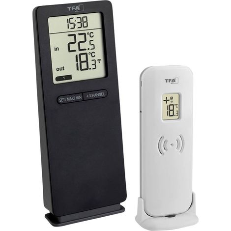 TFA Dostmann Funk-Thermometer LOGOneo Thermomètre numérique radiopiloté noir 30.3071.01 (1/3)