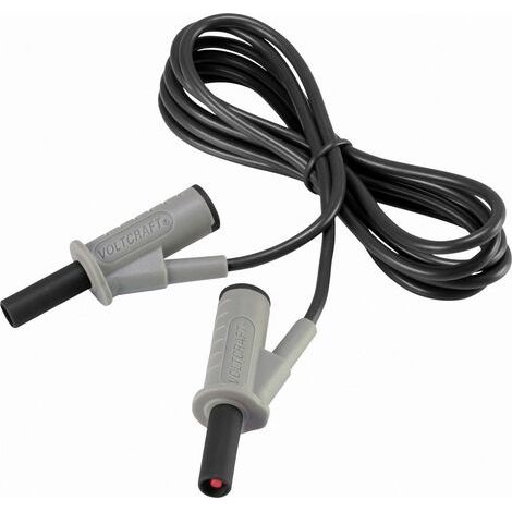 VOLTCRAFT MSB-501 Sicherheits-Messleitung Lamellenstecker 4 mm Lamellenstecker 4 mm 1.50 m Schwarz 1 (1/5)