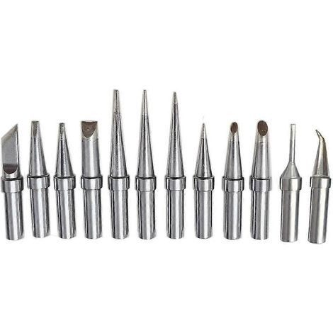 Lot de 12 pointes de rechange pour fer à souder Weller WE1010NA, WES51, WESD51, PES51 et WEP70. (1/4)