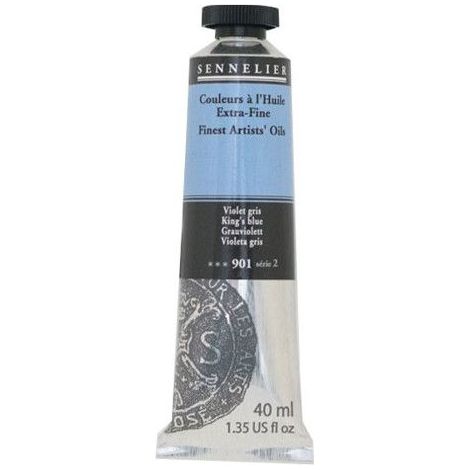 Couleurs à l'huile - Sennelier - Kings Bleu - 40ml - Pigments naturels - Finition satinée