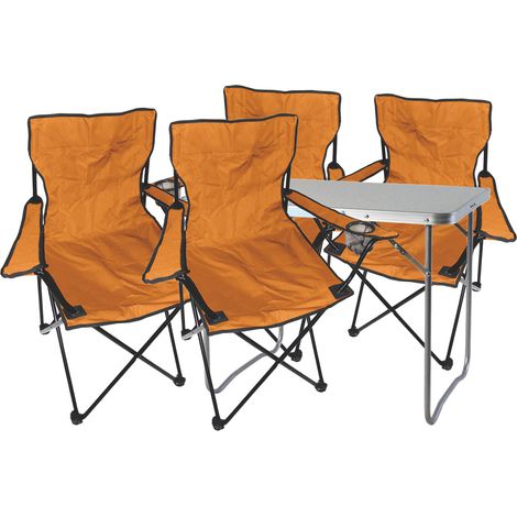 5-teiliges Campingmöbel Set orange-MMC330871+4xMPO2469 (1/5)