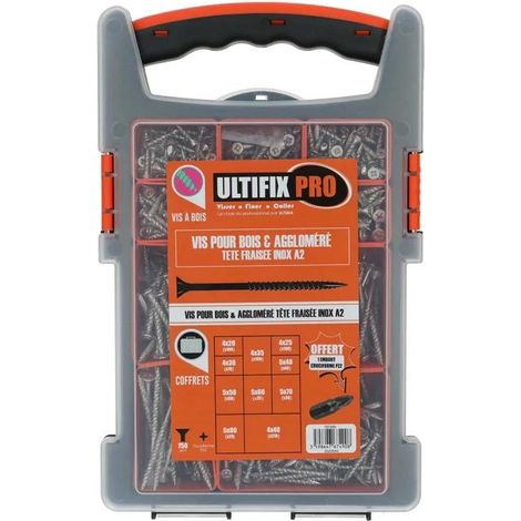 Ultima Visser Fixer Coller GRAPPACK03 Set Viti per Legno