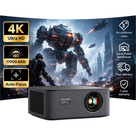 Proyector de cine en casa, fuente de luz LED, brillo de 1700 lúmenes ANSI, resolución óptica de 1920 x 1080 ppp, potencia de 200 W, tecnología de pantalla LCD. (1/5)