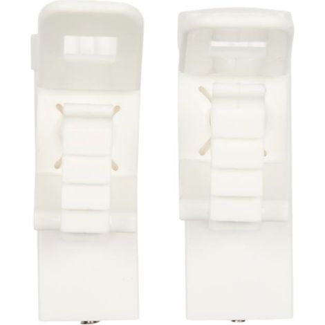 Lot de 2 Supports de Tringle "Clips" 6cm Blanc (1/5)