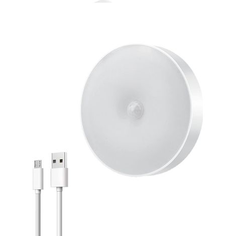 Veilleuse LED à coller n'importe où, portable, rechargeable, sans fil, sous armoire avec intensité variable, 2 couleurs, lampe à induction activée par détecteur de mouvement (1/5)
