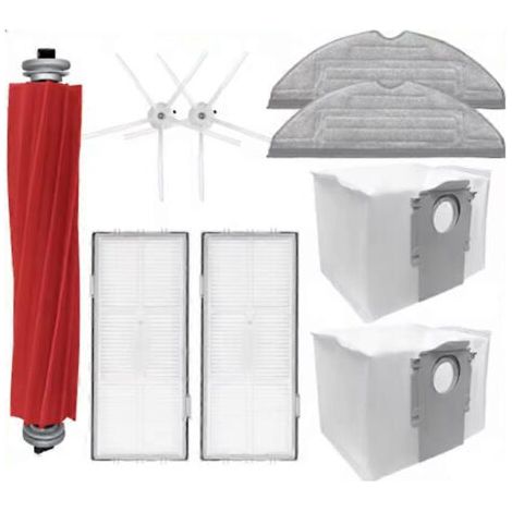 Accessoires pour aspirateur Roborock S7 Maxv Ultra/S7 Pro Ultra : brosse principale, filtre à poussière, brosse latérale, brosse de nettoyage. (1/4)
