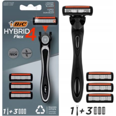 Rasoio BIC Hybrid Flex 4 + 3 cartucce