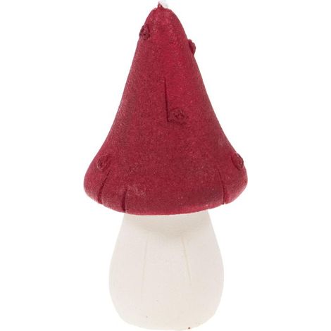 Amadeus - Bougie champignon rouge 13 cm (lot de 4) (1/2)