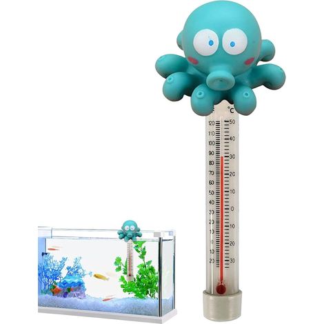 Thermomètre de piscine - Appareil incassable - Design animal de dessin animé - Pour douche, , étang, aquarium, spa, intérieur et extérieur (1/5)