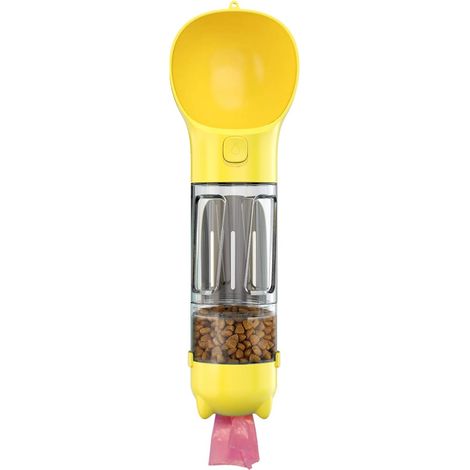 Gobelet d'eau pour animal de compagnie, gobelet d'extérieur pour animal de compagnie (jaune) (1/3)