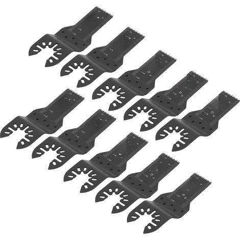 Beyamis Kit de 10 lames de scie oscillantes de 20 mm à dégagement rapide pour outil multifonction, idéal pour le bois et le plastique. (1/5)