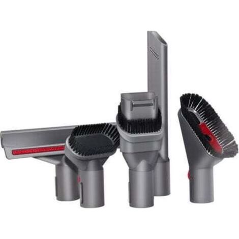 5 Pièces Aspirateur Accessoires pour Dyson, avec 3 Brosse Aspirateur et 2 Embout Aspirateur, Aspirateur Pièces Détachées, pour Dyson V7 V8 V10 V11, pour Nettoyer les Sols, Matelas, Plafonds (Gris) (1/5)