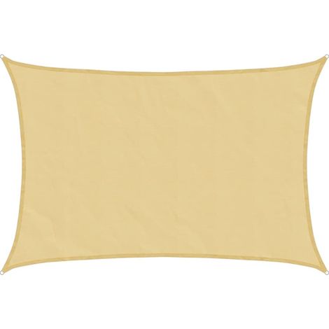Voile d'ombrage sable 6x5 m 100 % polyester oxford (1/5)