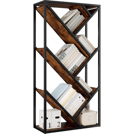 Bibliothèque, 80 x 35 x 160 cm, MDF, noir (1/5)