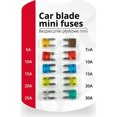 Set di 10 fusibili per auto di piccole dimensioni (1/2)