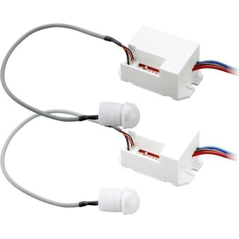 Lot de 2 Détecteurs de Mouvement Encastrable Infrarouge IP65 (1/5)
