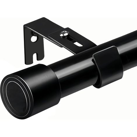 1 Tringle rideau extensible noir, diamètre 25mm, réglable 84-150CM, avec supports doubles, pour chambre salon cuisine