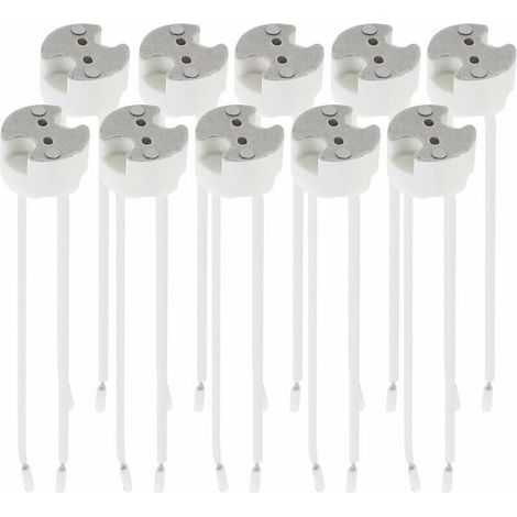 Attacco GU5.3 10x - Attacco GU5.3 o MR16 - Supporto base in ceramica - Supporto con cavo 12V - Per lampadine come faretti alogeni LED