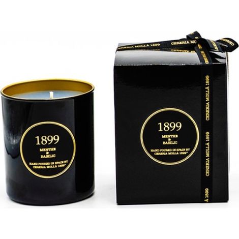 Vela aromática de menta y albahaca Cereria Molla 230 g (1/3)