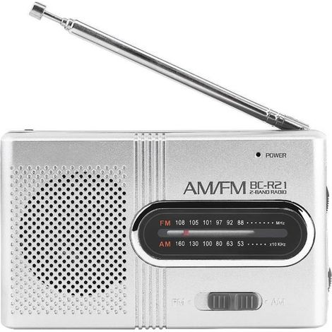 Radio Portable AM-FM Ondes Courtes Radio Transistor Récepteur Stéréo HB058