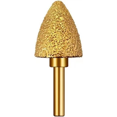 Tête de meulage diamantée 25 mm ronde - Grain 6 mm pour bois, pierre, métal, céramique et acier inoxydable - Ébavurage et ponçage (1 pièce) (1/5)